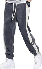 [エンプティオ] ロングパンツ ランニング ジャージーパンツ ジョガーパンツ ジョギング スポーツ メンズ 裾リブ パンツ ボトムス アウトドア サルエルパンツ トレーニング ワークパンツ ストレッチパンツ リラックスパンツ スキニー [ライングレー] [L]