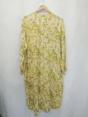 ◇ ⊂ ◎ merlot メルロー 花柄 長袖 ロング シャツ ワンピース イエロー グリーン ホワイト レディース E  【1506110015266】のサムネイル