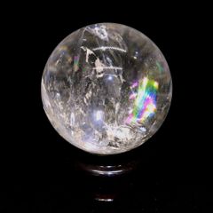 レインボー水晶　41ｍｍ丸玉　台座付き　　☆パワーストーン スフィア