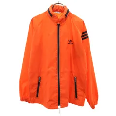 アディダス 70s デサント製 ヴィンテージ 長袖 ナイロンジャケット M オレンジ adidas メンズ