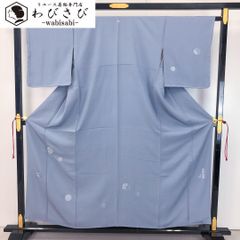 夏着物 浴衣 有松鳴海本絞り 流水 花模様 瑠璃色 K-4535 - メルカリ 