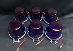 電球式 6個 紫 コスモスマーカー パープル 24V12W ステンレス土台 セット　レトロ　デコトラ　アート 板橋用品製作所 IKK トラック野郎　トラックショップASC CR-PU