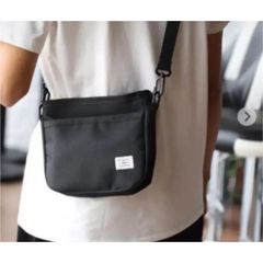 サコッシュ メンズ 小さめ ショルダーバッグ レディース シンプル 軽量 アウトドア バッグインバッグブラック