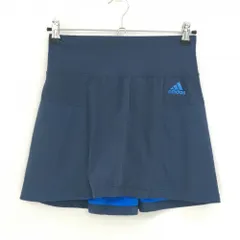 ★SALE価格★【超美品】アディダス ストレッチスカート ネイビー メッシュ生地 内側インナーパンツ レディース S ゴルフウェア adidas
