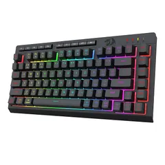 【送料込】Redragon K524 ゲーミングキーボード ワイヤレス 3モード接続 2.4GHz/BT/USB-C有線 打鍵感 75%コンパクト 英語配列 充電式 静音メンブレン 12個マクロキー アンチゴースト RGBバックライト カスタマイズ対応