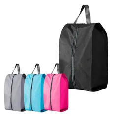 【大きめシューズも安心】シューズケース 大きめ シューズバッグ 大容量 折りたたみ 持ち運び 靴入れ ジム スポーツ アウトドア 旅行 _d