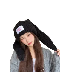 [ＺＨＯＮＧＪＵＥ] ニット帽 レディース 秋冬 帽子 ニット 厚手 防寒 ぼうし 耳付き うさ耳 可愛い ニット帽子 プレゼント 人気 女性