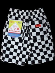 Cookman クックマン ルーズフィット イージー ショートパンツ (Checker) カラー：ブラックxホワイト