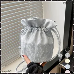 ミニショルダーバッグ 斜め掛け巾着バッグ レディース トレンド シルバーバッグ ミニバッグ 大人かわいい コンパクト鞄 使いやすいポシェット 韓国風バケットバッグ 斜め掛けカバン軽量 小さめ肩掛けバッグ スマホポーチ 無地