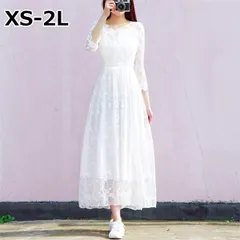 白ワンピース 大人可愛い 夏 レース ミモレ丈 レース 袖あり 半袖 長袖 夏ワンピ 白 可愛い Aライン レディース 結婚式 リゾートワンピ