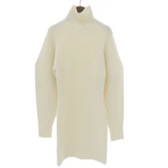 良品 23AW NINA RICCI ニナリッチ ウール 長袖 タートルネック ニットワンピース XS アイボリー レディース 古着 中古 USED