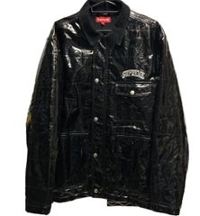 中古】 SUPREME シュプリーム エナメルパテントジャケット ブラック L