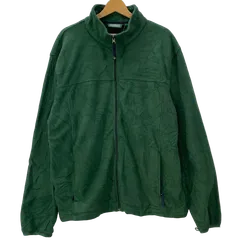 L.L.Bean エルエルビーン ジップアップフリースジャケット 無地 フルジップ ライトアウター オーバーサイズ ビッグシルエット ベトナム製 Lサイズ グリーン