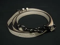 ■新品同様■ COACH コーチ レザー バッグ用 ショルダーストラップ ショルダーベルト 肩掛け 斜め掛け アイボリー系 GA0366