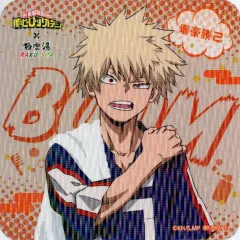 【中古】コースター 爆豪勝己(ホログラム加工ver.) オリジナルコースター 「僕のヒーローアカデミア×極楽湯・RAKU SPA 極楽の更に向こうへ! PLUS ULSPA」 コラボメニュー注文特典