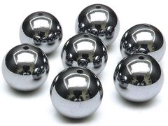 ☆1個の価格☆シルバー925ビーズ 8mm玉 穴3.7mm 太い革紐も通ります 