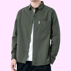 Color:1186-グリーン_Size:L [Bligo] メンズ シャツ 長袖 ボタンダウンシャツ ノンアイロン カジュアル ビジネス 襟付きネック ワイシャツ ポケット付き おおきいサイズ 軽量 肌触り良し 御洒落 私服 しゃつ オールシーズン Army