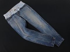 DOUBLE STANDARD CLOTHING ダブルスタンダードクロージング ブリーチ加工 デニムパンツ size36/紺 ■■ レディース