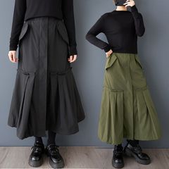 春 デザイン ゆったり カジュアル シンプル 半身スカート