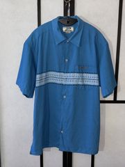 90s　PIKO　アロハシャツ　ブルー　サーフ　エンドレスサマー　クイックシルバー　タン＆カントリー　ハンテン　サーファー　ストリート