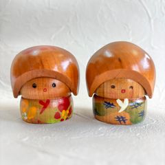 武田まさし作 こけし 日本人形 伝統工芸品 Japanese Wood Kokeshi Dolls takeda masashi saku kokeshi japan traditional【204】