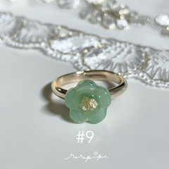 colorful flower ring #9 ブライトグリーン