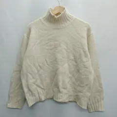 ◇ ⊇ URBAN RESEARCH DOORS アーバン リサーチ ドアーズ ハイネック　長袖 ニット サイズＭ アイボリー系 レディース E  【1410100002498】