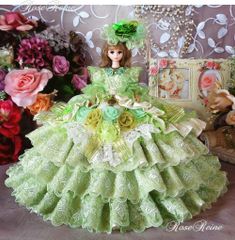 エリザベート王妃 春の訪れを彩るファンタジーグリーンのバブリングプリンセスドレス