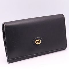 希少✨良品✨グッチ 長財布 クレスト ゴールドエンブレム Wホック 