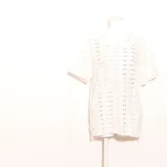 ★新品★ SHOO・LA・RUE シューラルー トップス Tシャツ　半袖　ボーダー柄　レース　コットン混　新品  ホワイト　ブラック 送料無料　古着　レディース