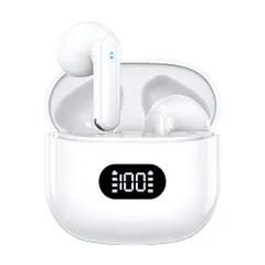 白 2023初発売 Bluetooth イヤホンBluetooth5.3技術 蓋を開けたら瞬間接続 ブルートゥース イヤホン ワイヤレスイヤホン LEDディスプレイ表示 最大55時間再生 ぶるーとぅーすイヤホン Type‐C急速充電 ハンズフリー通話 イヤフォ