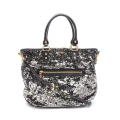 ミュウ ミュウ Miu Miu トートバッグ ブラック/シルバー レザー 2wayトートバッグ レディース Used Aのサムネイル