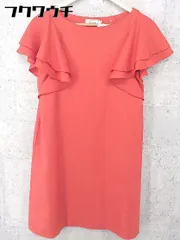◇ anatelier アナトリエ 半袖 膝丈 ワンピース サイズ38 レッド レディース 【1002798479463】