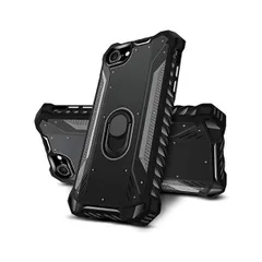 iphone 6s plus ケース/iphone 6 plus ケース リング付き スマホケース 耐衝撃 クリア (黒 iphone6s plus)