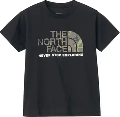 ザ・ノース・フェイス THE NORTH FACE アウトドア ショートスリーブカモロゴティー キッズ S/S Camo Logo Tee ボーイズ ガールズ カットソー Tシャツ 半袖 子供服 コットン 紫外線対策  NTJ32359 KK ブラック2