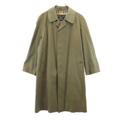 バーバリーズ 古着 ステンカラーコート カーキ ノバチェック