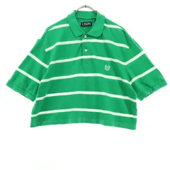 美品 CHAPS チャップス 半袖 ポロシャツ M グリーン ラルフローレン レディース 古着