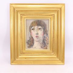 「林さん」1952年 伝宮本三郎 「林さん」1952年　額29×29絵15×15cm(￼板絵)印有 伝宮本三郎 額29×29絵15×15cm(￼板絵)印有 メルカリ - 絵画