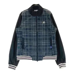 サイズ：L FILA GOLF フィラゴルフ  長袖ジップジャケット 裏フリース チェック柄 グレー系 [240101483532] ゴルフウェア レディース ストスト