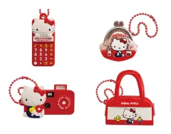 【中古】キーホルダー 全4種セット 「ハローキティ なつかしアイテムミニチュアコレクション」