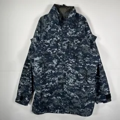 古着 ミリタリージャケット ECWCS GORE-TEX デジカモ ゴアテックスパーカー 米軍 実物  カモフラ Xlarge Xlong  ネイビー系 メンズ