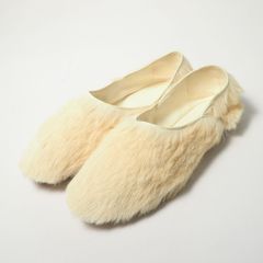 JIL SANDER ジルサンダー ハラコレザー スリッポン シューズ 靴 サイズ35.5（23.5cm相当) アイボリー イタリア製 ブランド古着【中古】20240202/GP2450