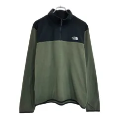 THE NORTH FACE ノースフェイス ハーフジップ フリースジャケット アウトドア グリーン(メンズ L)中古 古着 V2997