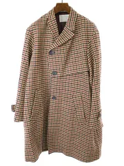 kolor カラー 22AW Asymmetry Check Coat  ウールチェックコート ブラウン 2 22WCM-C04102のサムネイル
