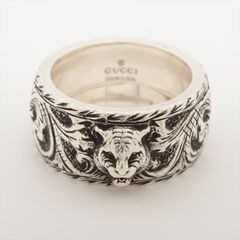 GUCCI グッチ キャットヘッド アラベスク ガーデン シルバーリング 12 （実寸11.25号） イタリア製