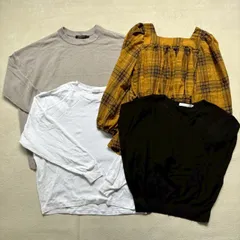 【まとめ売り】【4点セット】AMERICAN HOLIC アメリカンホリック レディース Mサイズ 長袖 セーター ノースリーブニット ロンT チェック柄 ブラウス 秋 シンプル カジュアル トップスアソート