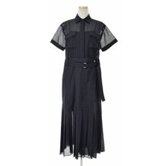 1【sacai / サカイ】23SS 23-06539 Chalk Stripe Dressマキシ