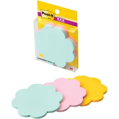 （まとめ買い）スリーエム ポストイット 付箋 シルエットノート 強粘着 フラワー型 3色セット 30枚×3パッド SSS-FLU 【×5セット】