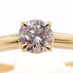AU750 K18 天然ダイヤモンド ソリティアリング 11号0.45ct - メルカリ