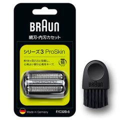 【正規品】ブラウン 替刃 シリーズ3 シェーバー F/C32B-6-b ブラック 【本来の性能を100%発揮】ブラシ付き 1.5年分